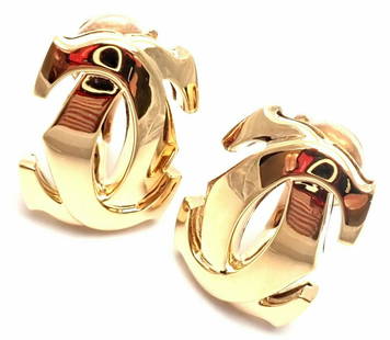 Authentic! Cartier Penelope Double C 18k Yellow Gold: Authentic! Cartier Penelope Double C 18k Yellow Gold Large Earrings Authentic! Cartier Penelope Double C 18k Yellow Gold Large Earrings Product Description About This Piece: About Cartier: The