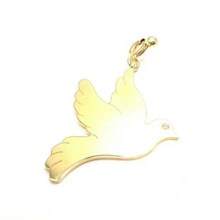 Authentic! Pasquale Bruni 18k Yellow Gold Diamond Dove: Authentic! Pasquale Bruni 18k Yellow Gold Diamond Dove of Peace Charm Pendant Authentic! Pasquale Bruni 18k Yellow Gold Diamond Dove of Peace Charm Pendant Product Description About This Piece: