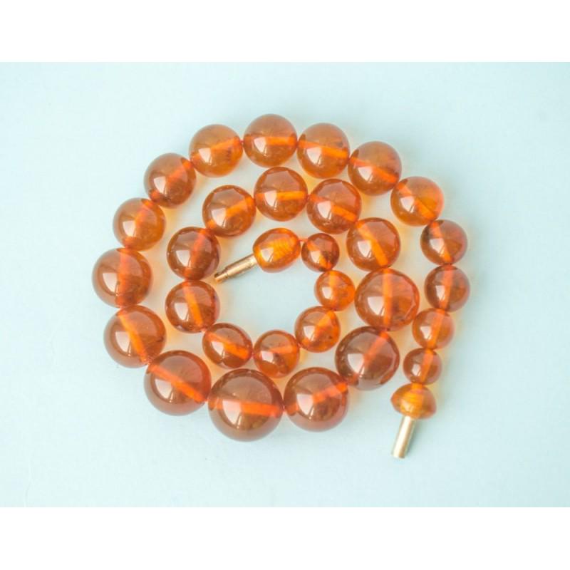 43g Vintage 100% natural Baltic amber necklace cognac (1 of 13)