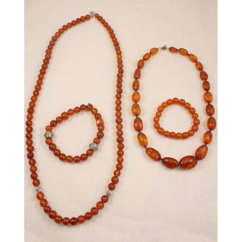 83g Baltic amber set necklaces and bracelets cognac (1 of 20)