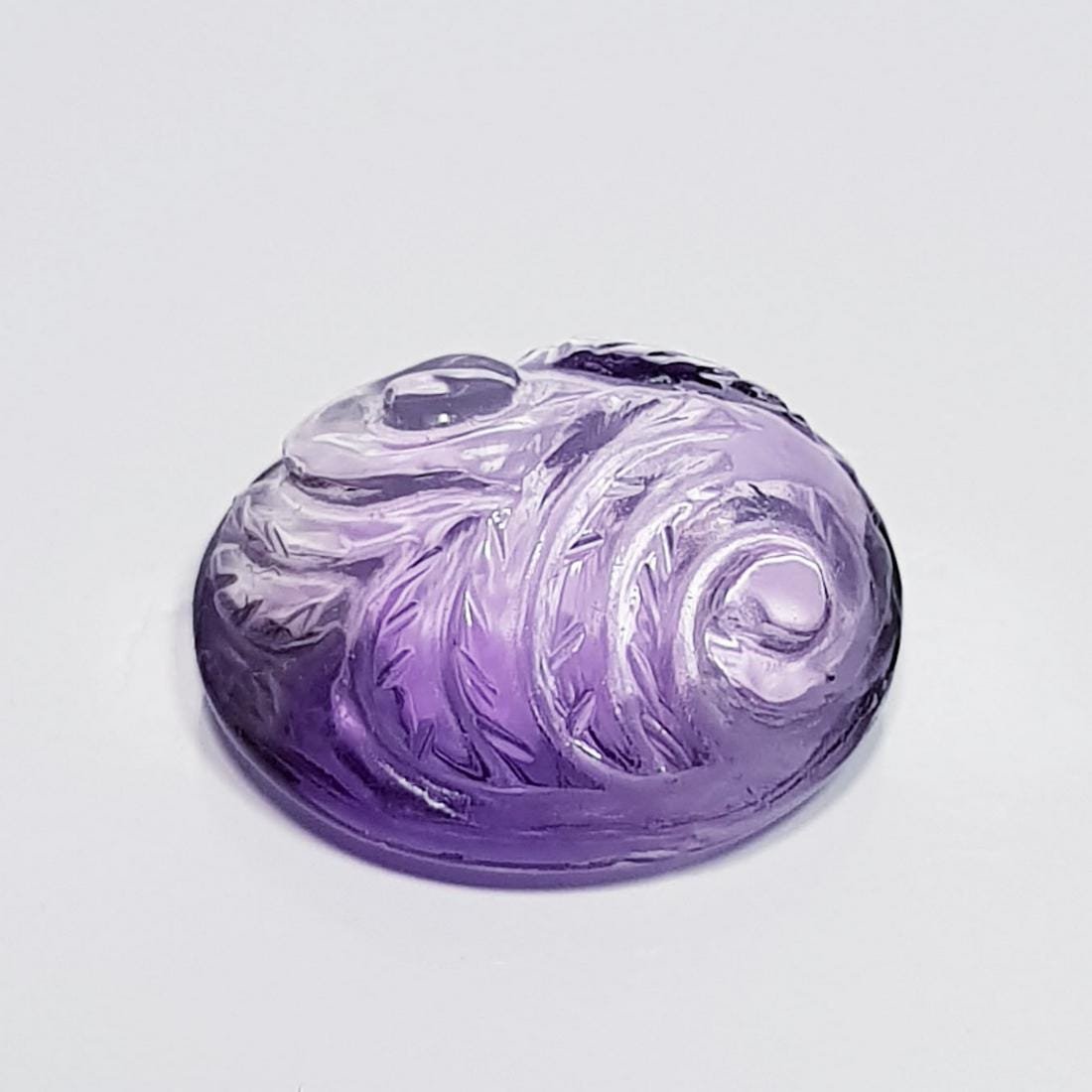 20.25 Ct Natural Amethyst Flower Cut Oval Cabochon (1 of 5)