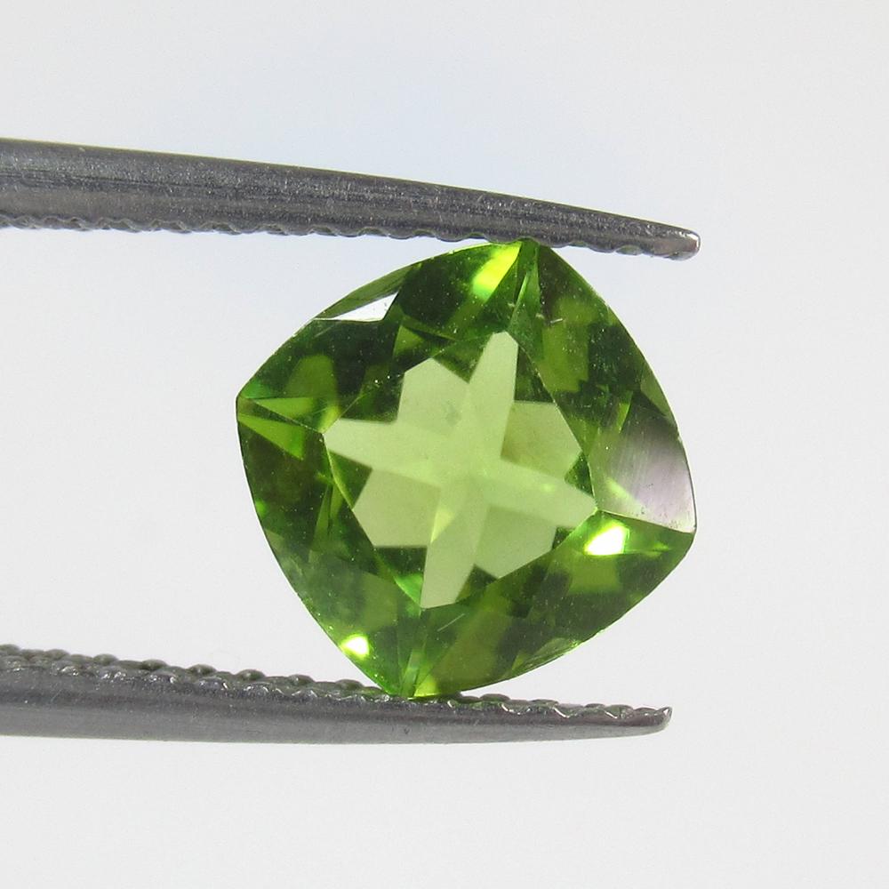 1.58 Ct Natural Pakistan Peridot Cushion Cut: No Reserve! Title: 1.58 Ct Natural Pakistan Peridot Cushion Cut Stone Clarity: VVS Gemstone: Natural Peridot Carat Weight: 1.58 Size/Dimensions: 7.20 x 7.20 x 4.20 mm Additional Information: Top Class