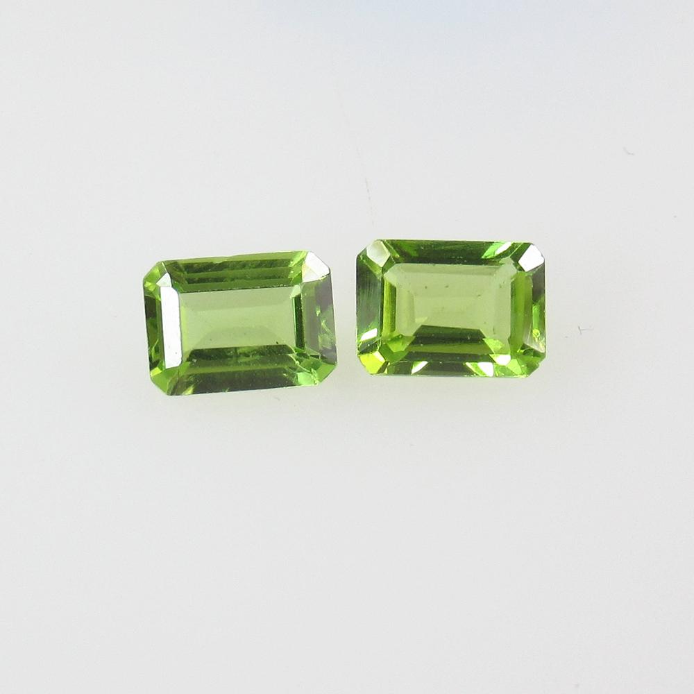 1.92 Ct Natural Peridot Octagon Pair (1 of 2)
