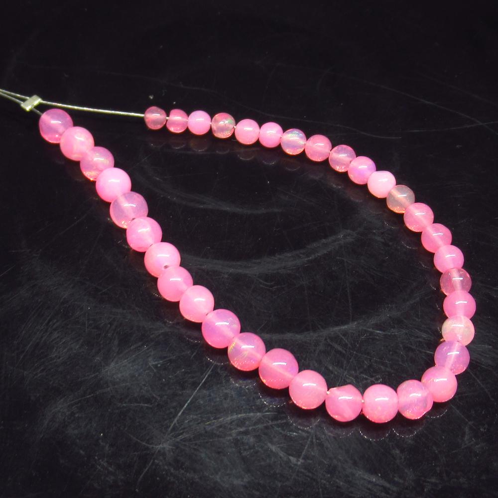 7.25 Ct Natural 36 Drilled Pink Fire Opal Beads (1 of 2)