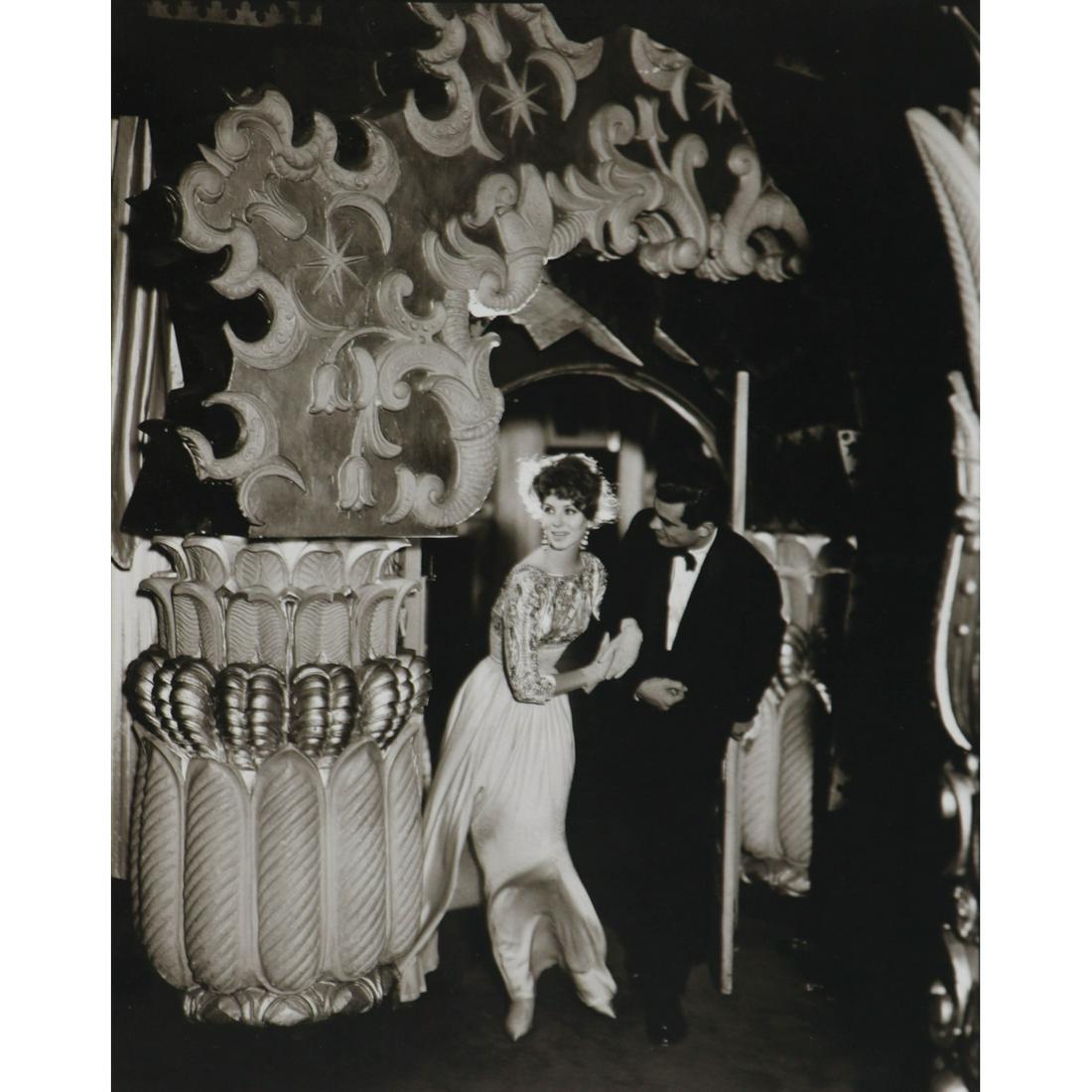 RICHARD AVEDON - Suzy Parker & Gardner McKay, 1956: Artist: RICHARD AVEDON Print Title: Suzy Parker wearing Balmain With Gardner McKay Suzy Parker (1932-2003) was an American model and actress active from 1947 into the early 1960s. Her modeling career 