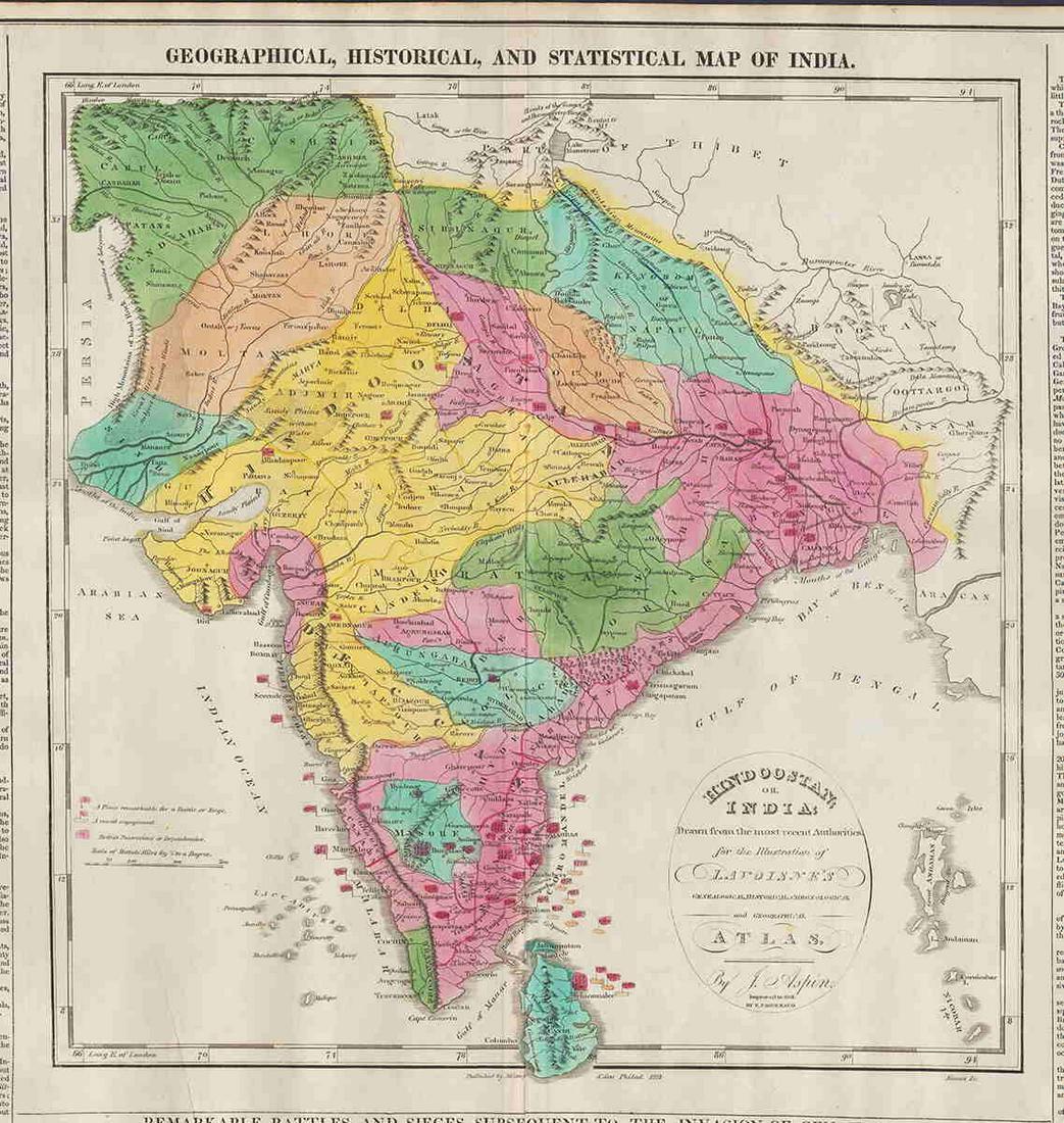 1821 map of India by M. Carey (1 of 5)