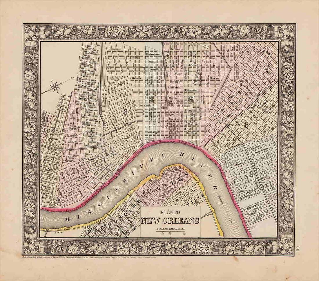 Plan of New Orleans, Mitchell 1860 (1 of 4)