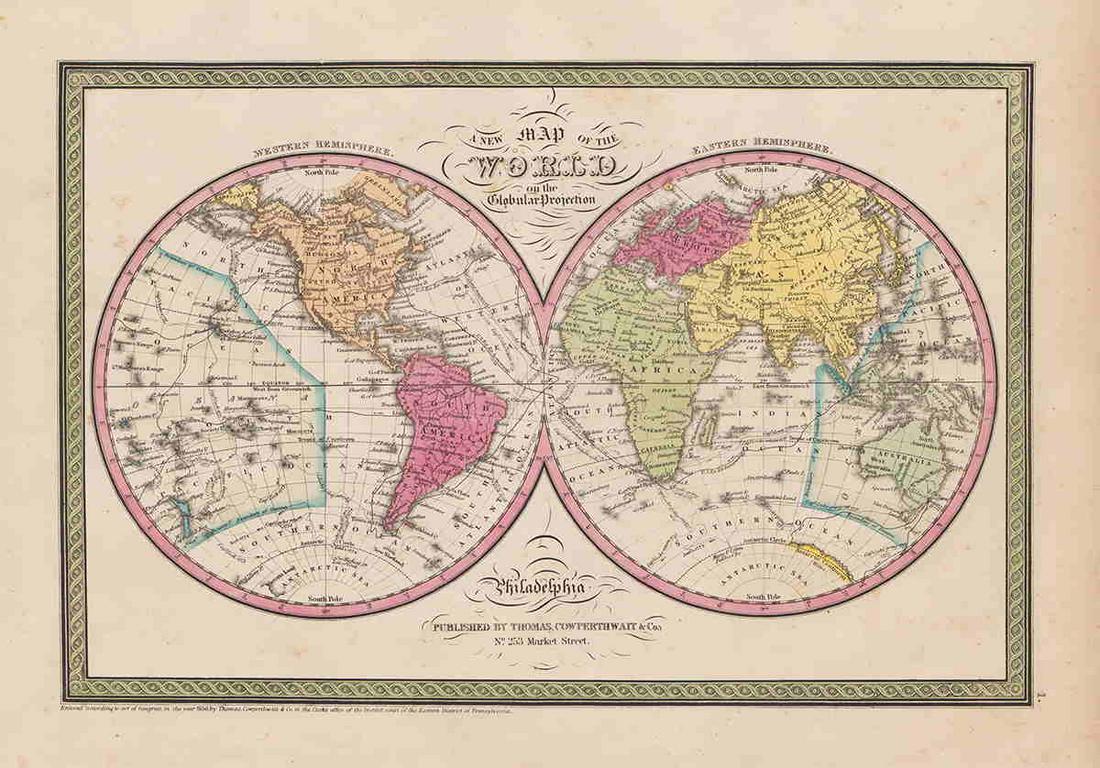 Mitchell Map of the World, 1850 (1 of 4)
