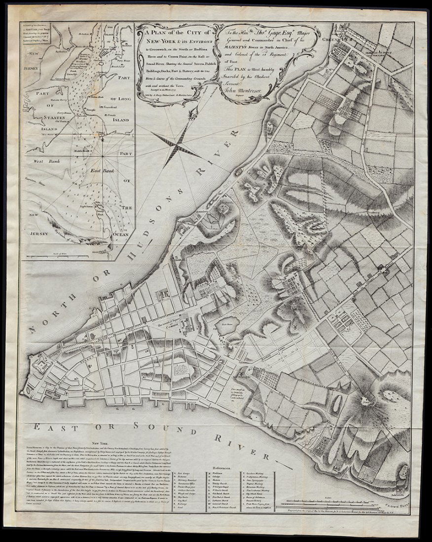 Scarce 1765 Montresor plan of NY City (1855 Valentine’s (1 of 8)