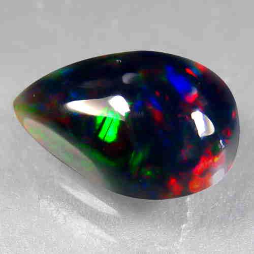 1.25 CTS NATURAL ETHIOPIAN BLACK OPAL PEAR SHAPE LOOSE (1 of 1)