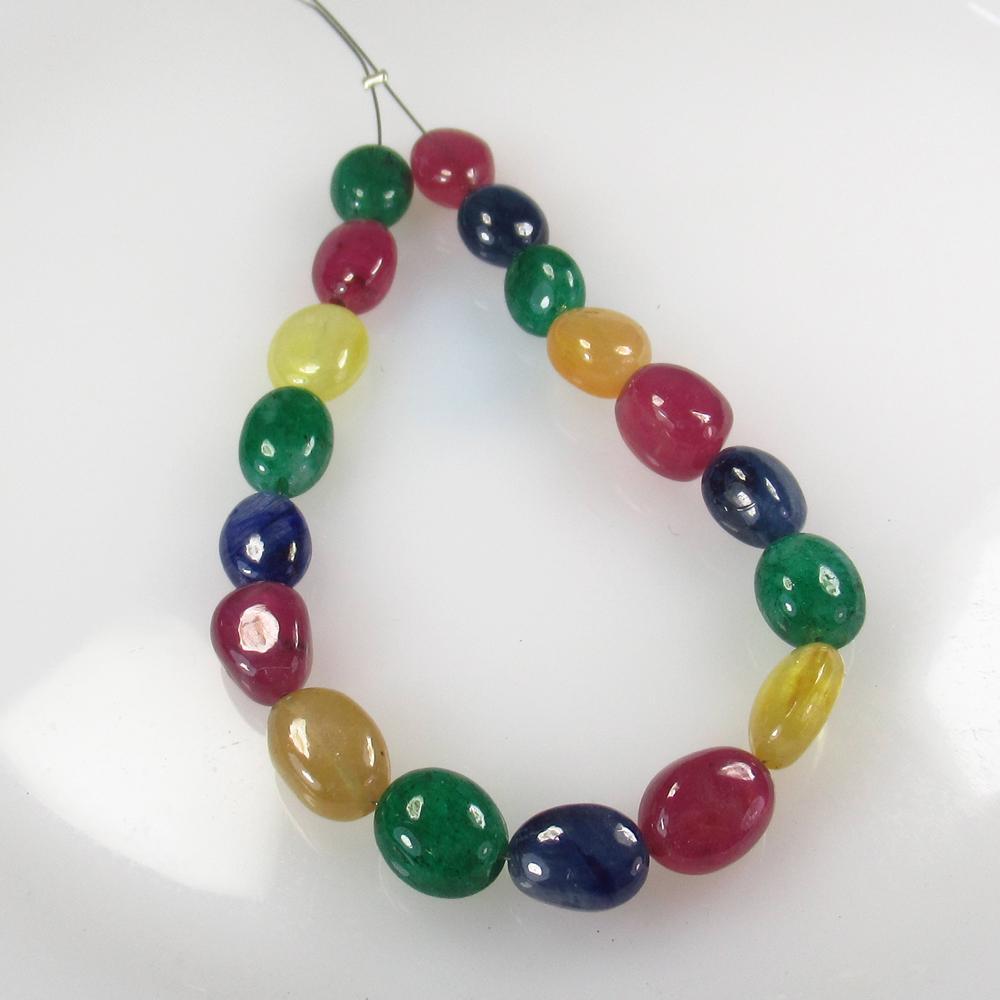 60.00 Ct Natural 18 Ruby Emerald Sapphire Beads (1 of 3)