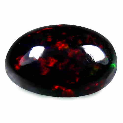 1.20 CTS NATURAL ETHIOPIAN BLACK OPAL OVAL SHAPE LOOSE (1 of 1)
