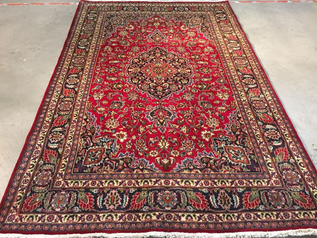 VINTAGE PERSIAN MASHAD RUG 6.3x9.9 (1 of 11)