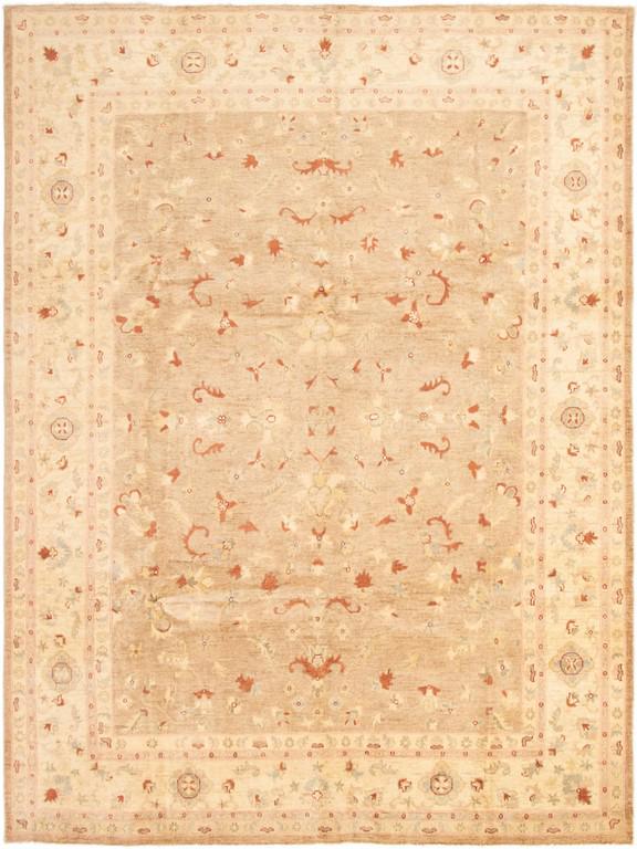 Hand-knotted Peshawar Oushak Tan Wool Rug 8'10" x (1 of 8)