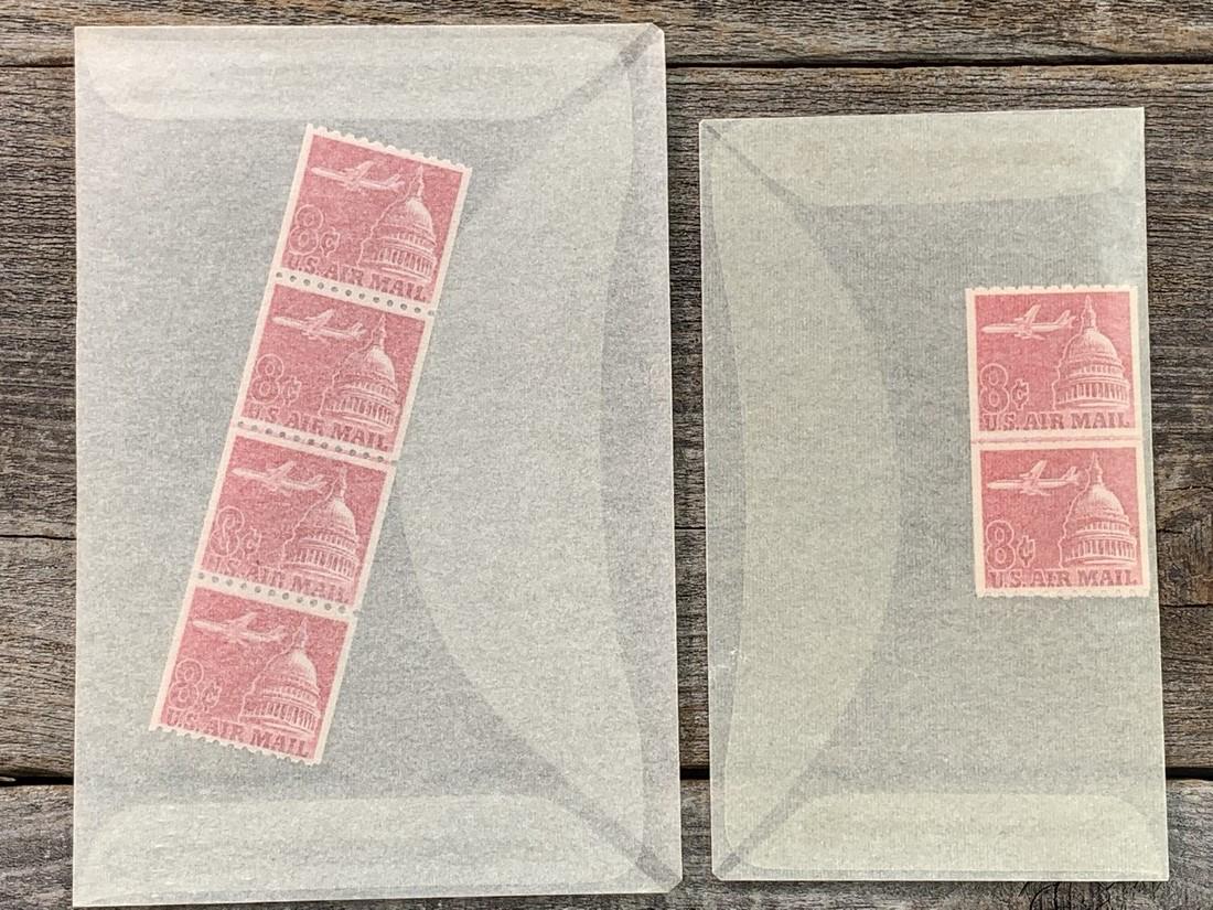 8 Cent US Airmail Scott # C65 Coil Plate Block Set (1 of 1)