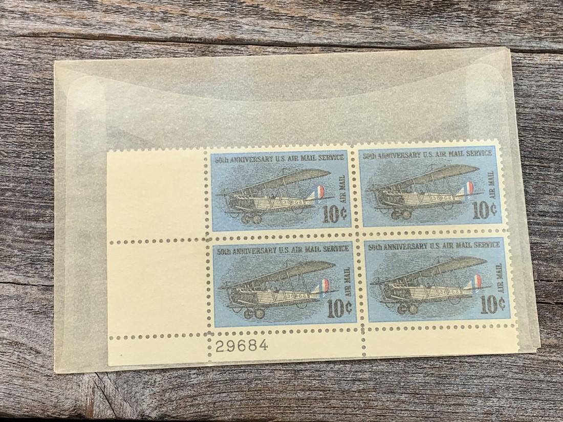 10 Cent Us Airmail Scott # C74 Plate Block (1 of 1)
