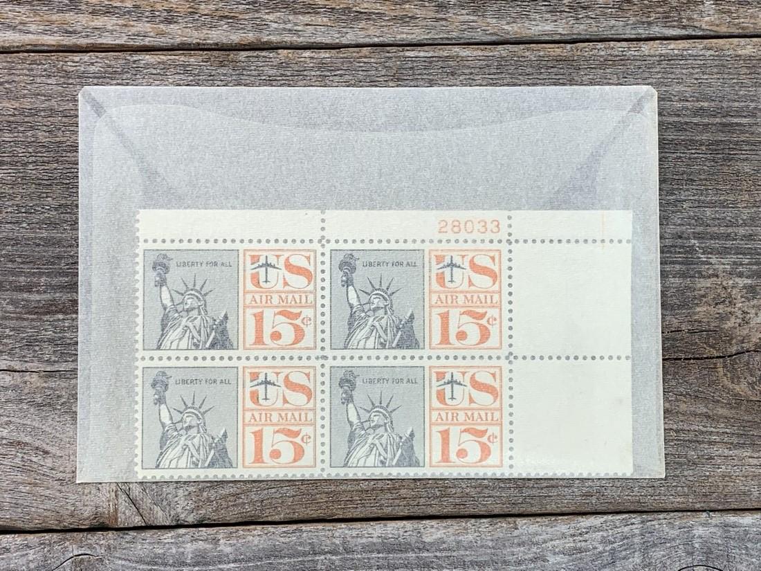 15 Cent US Airmail Scott # C58 Plate Block (1 of 1)