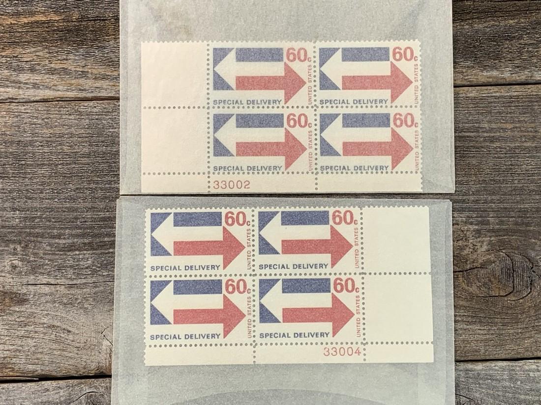 60 Cent Special Delivery Scott # E23 Plate Block Set 2 (1 of 1)