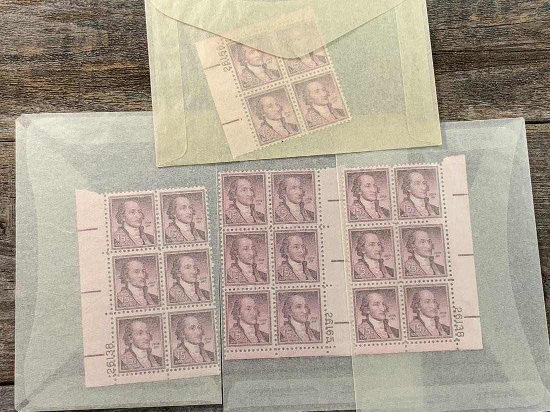 15 Cent John Jay Scott # 1046 Plate Block Set 4 (1 of 1)