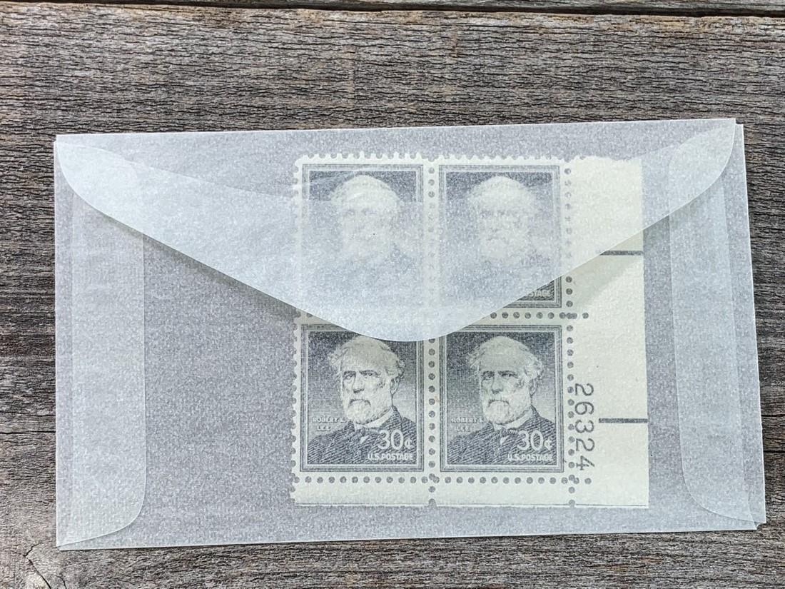 30 Cent Robert E Lee Scott # 1049 Plate Block (1 of 1)