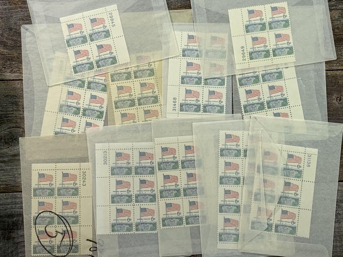 6 Cent Flag & White House Scott # 1338 Plate Block Set (1 of 1)