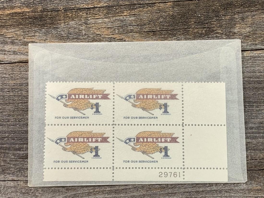 1 Dollar Airlift Scott # 1341 Plate Block (1 of 1)