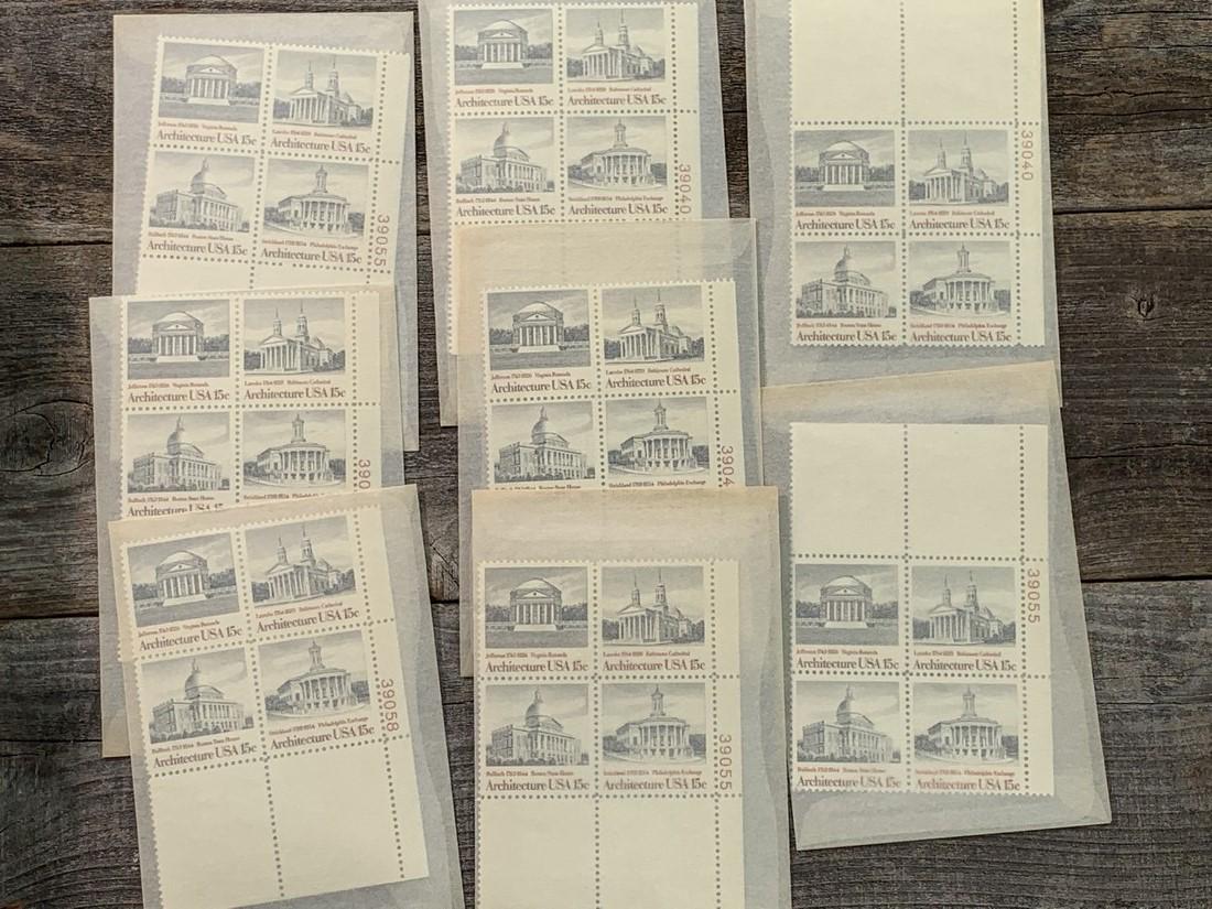 15 Cent Architecture Scott # 1779-82 Plate Block Set 8 (1 of 1)