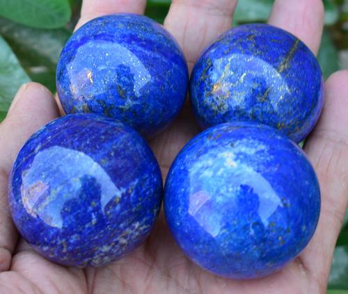 375 Grams Royal Blue Lapis Lazuli Sphere: Title: 375 Grams Royal Blue Lapis Lazuli Sphere Weight: 375 Grams Origin: Afghanistan Materials: Sphere Size: 4 Pcs Additional Information: Treatment: Natural Reserve: $120.00 Shipping: Domestic: