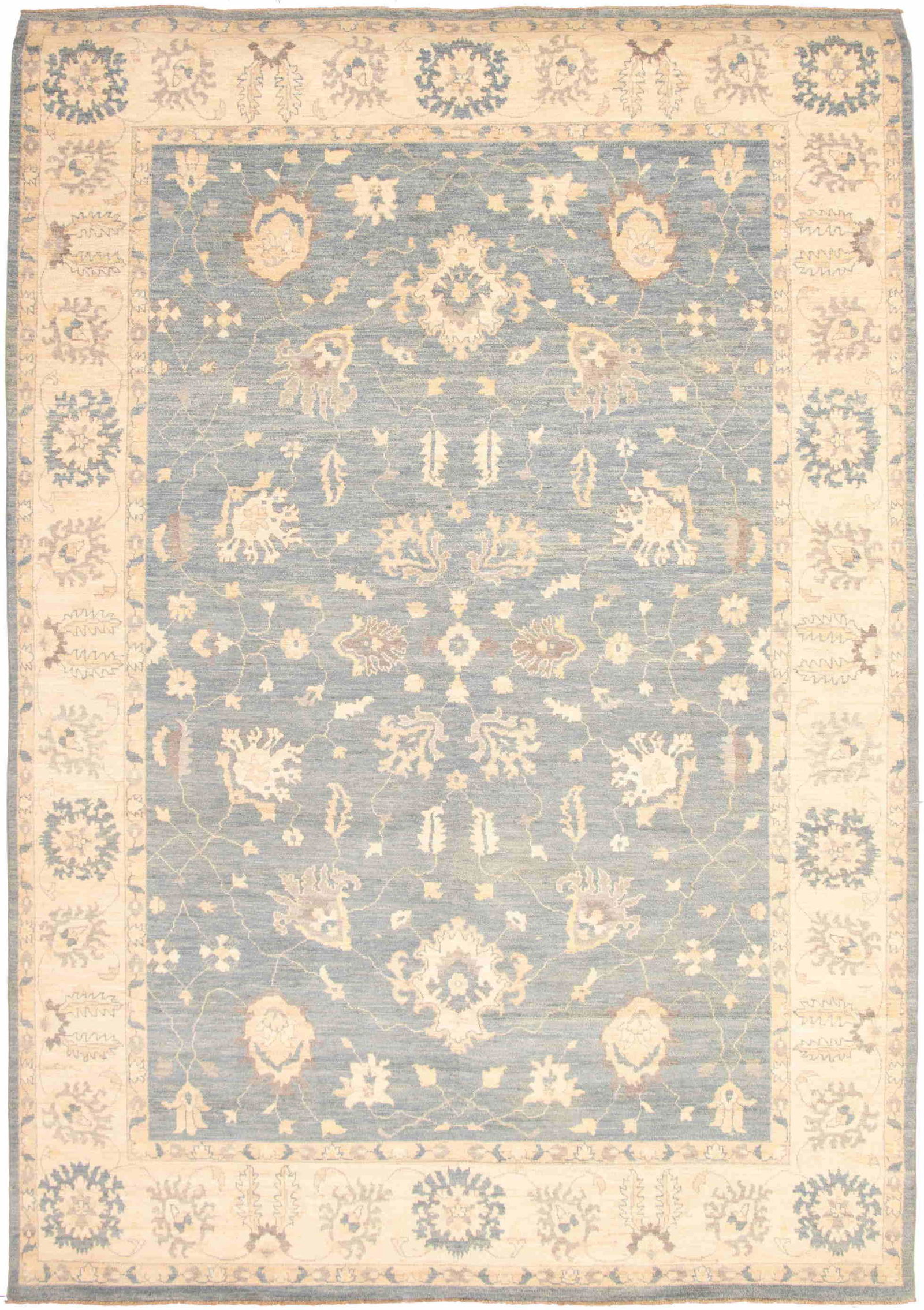 Hand-knotted Peshawar Oushak Light Denim Blue Rug 10 (1 of 5)