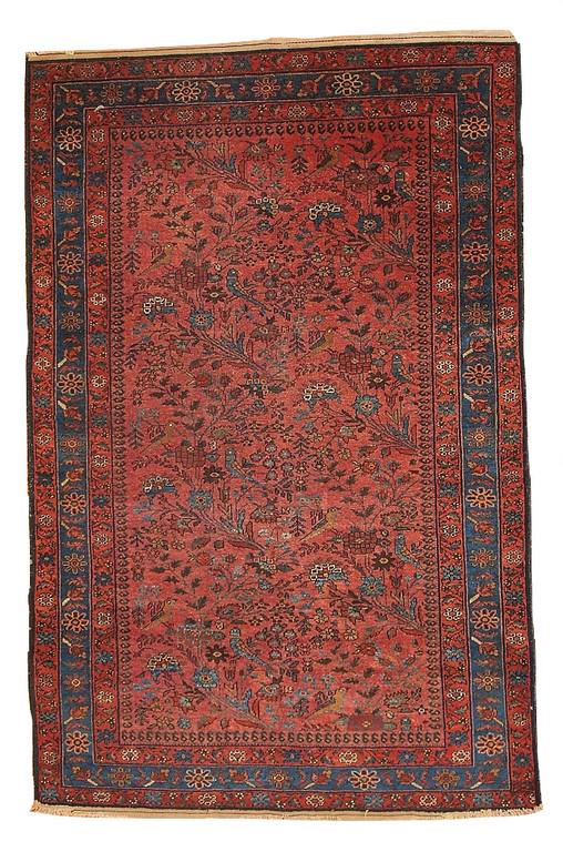 Handmade antique Persian Lilihan rug 4.1' x 6.4' (: Title: Handmade antique Persian Lilihan rug 4.1' x 6.4' ( 125cm x 195cm) 1920 Origin: Iran Dimensions: 4.1' x 6.4' ( 125cm x 195cm ) Material: wool Year:1920s Description: Beautiful Persian antique Li