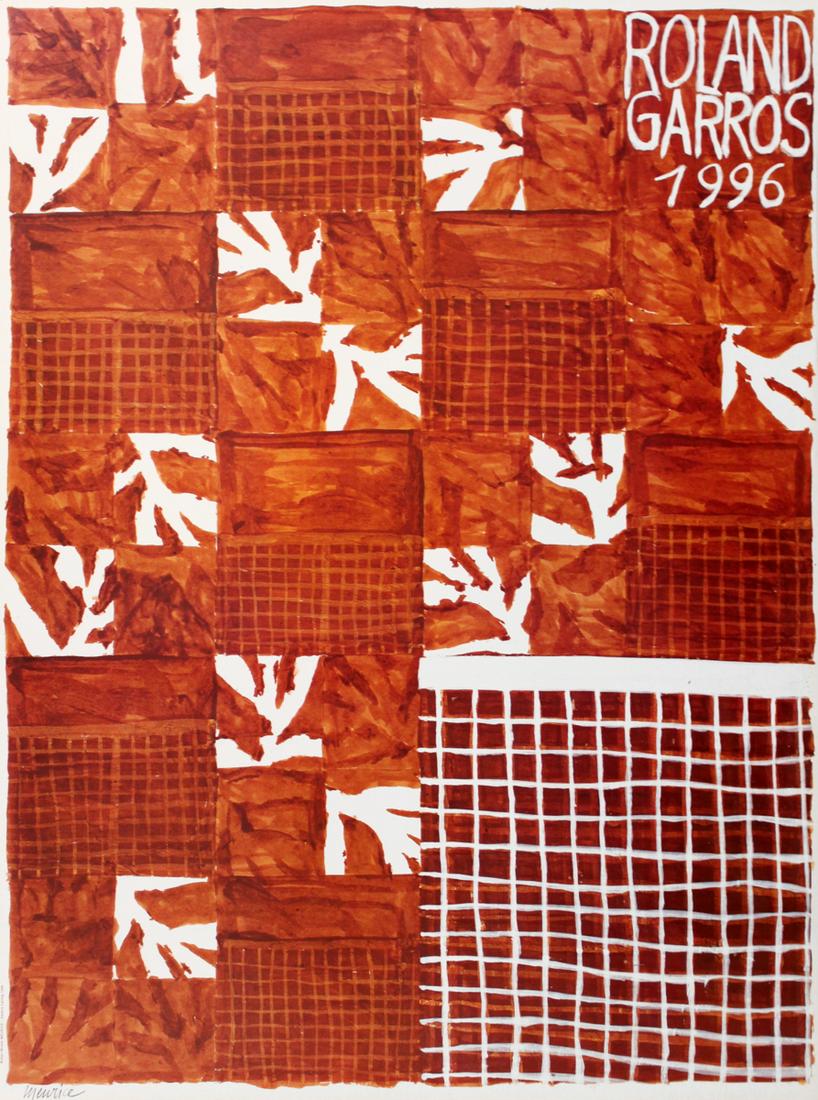 Jean-Michel Meurice: Roland Garros French Open: Title: Roland Garros French Open Artist: Jean-Michel Meurice Additional Information: "Roland Garros French Open" by Jean-Michel Meurice, 1996 Unsigned Offset Lithograph. Paper size is 30.5 x 23.25 inc