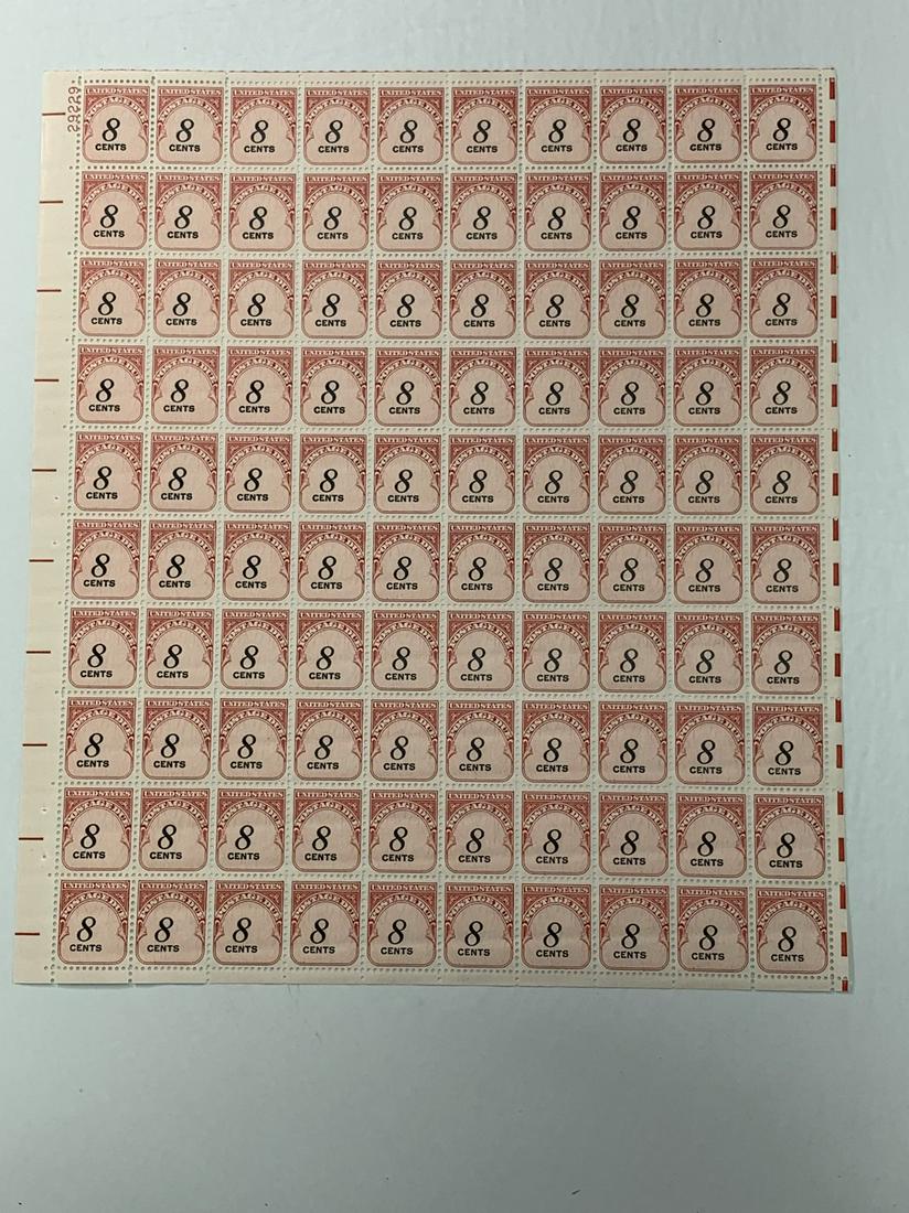 Scott No. J96 1 each MNH Mint Sheet (1 of 2)