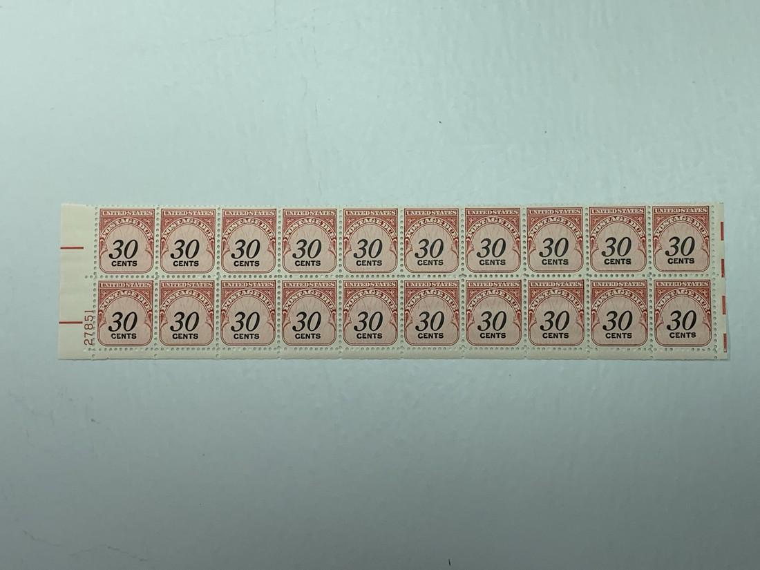 Scott No. J98 1 each MNH Plate Block (1 of 2)