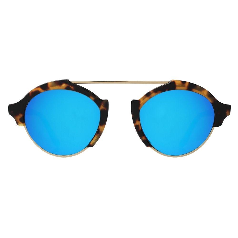 Illesteva Round Unisex Mint Sunglasses Milan IV 49-23: Illesteva Sunglasses Handmade in Italy. Light tortoise acetate & stainless steel very light frame blue mirror original lenses. Mint & Boxed. Details MATERIAL: Acetate COLOR: Brown MODEL: Milan IV GEND