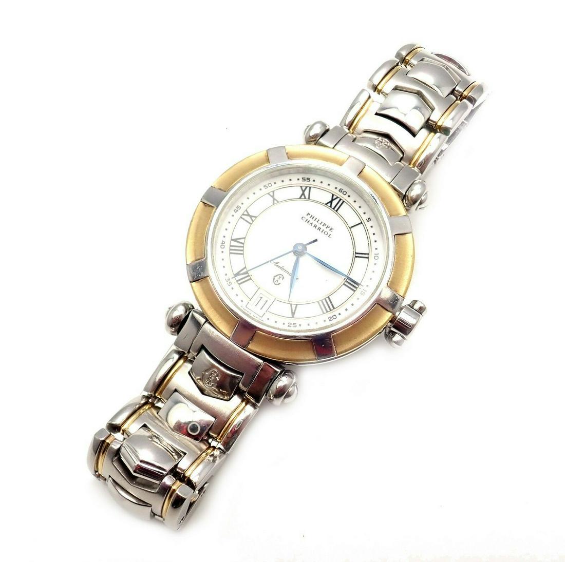 Philippe Charriol 18k Yellow Gold Stainless Steel: Philippe Charriol 18k Yellow Gold Stainless Steel Automatic Watch w/ Extra Band Philippe Charriol 18k Yellow Gold Stainless Steel Automatic Watch w/ Extra Band Product Description About This Piece: Me