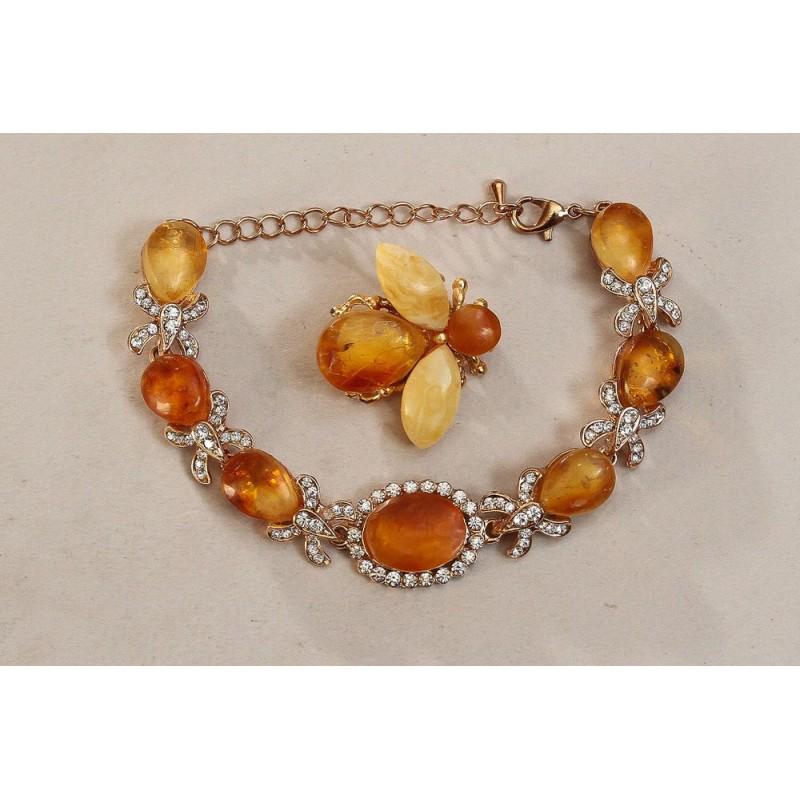 34g Natural Baltic amber brooch fly and bracelet (1 of 20)