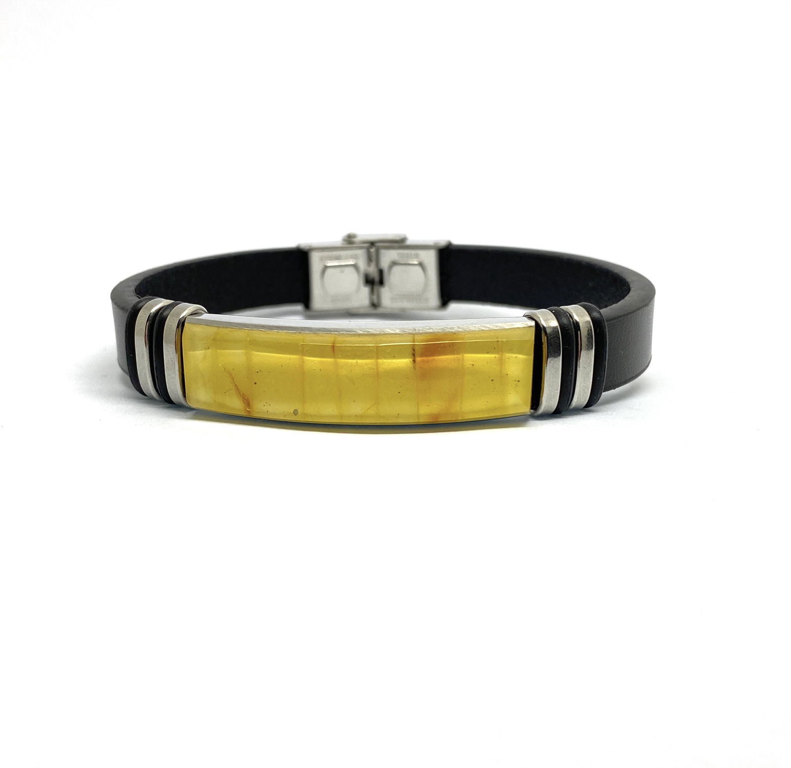 Phenomenal Amber Bracelet with natural leather and (1 of 9)