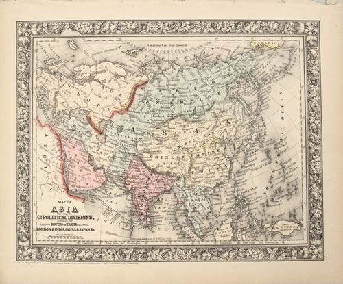 1860 Mitchell Map od Asia -- Map of Asia Showing its: Title: 1860 Mitchell Map od Asia -- Map of Asia Showing its Gt. Political Divisions… Cartographer: S Mitchell Year / Place: 1860, Philadelphia Map Dimension (in.): 10.5 x 13.5 in. A magnificent map 