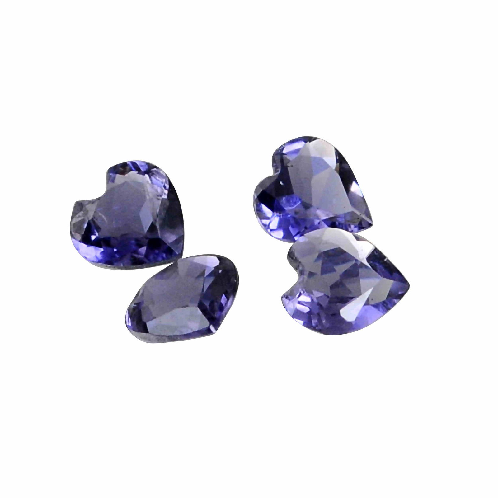 1.21 Carat Dark Blue Color Natural Heart Iolite Loose: No Reserve! Title: 1.21 Carat Dark Blue Color Natural Heart Iolite Loose Gemstone 4 Pieces Brand: Gems Trading Center Gemstones: Iolite Carat Weights: 1.21 Size/Dimensions: 2.5H x 5W x 5L mm Shipping: