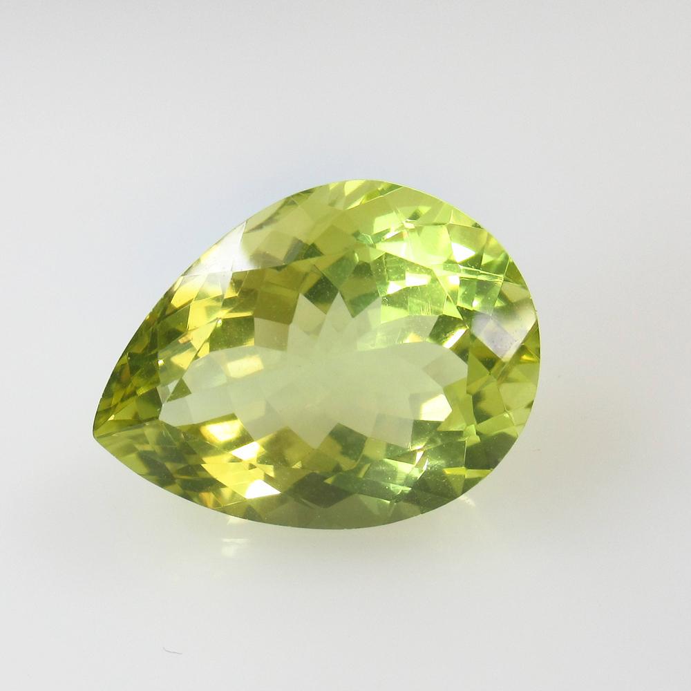 15.93 Ct Natural Lemon Quartz Pear Cut (1 of 2)