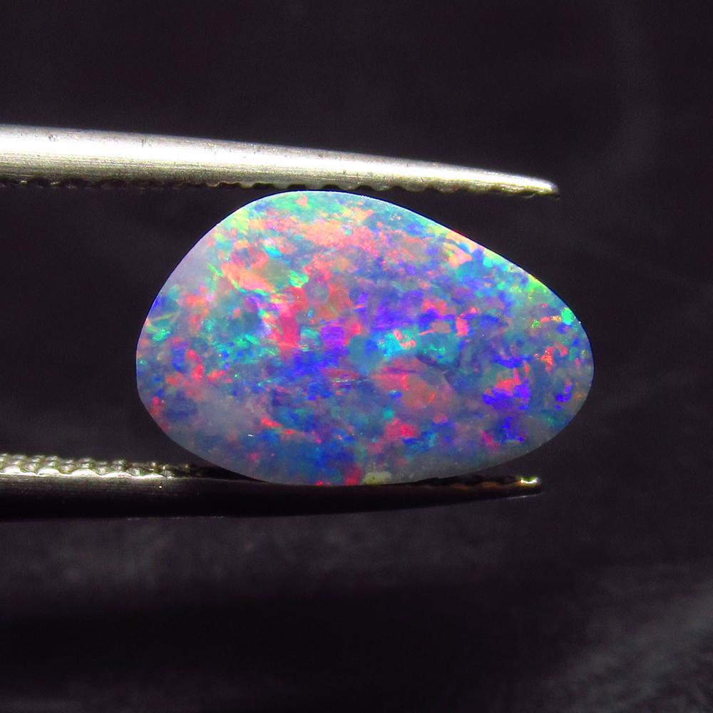 2.37 Ct Natural Australian Doublet Opal Pear Cabochon (1 of 2)