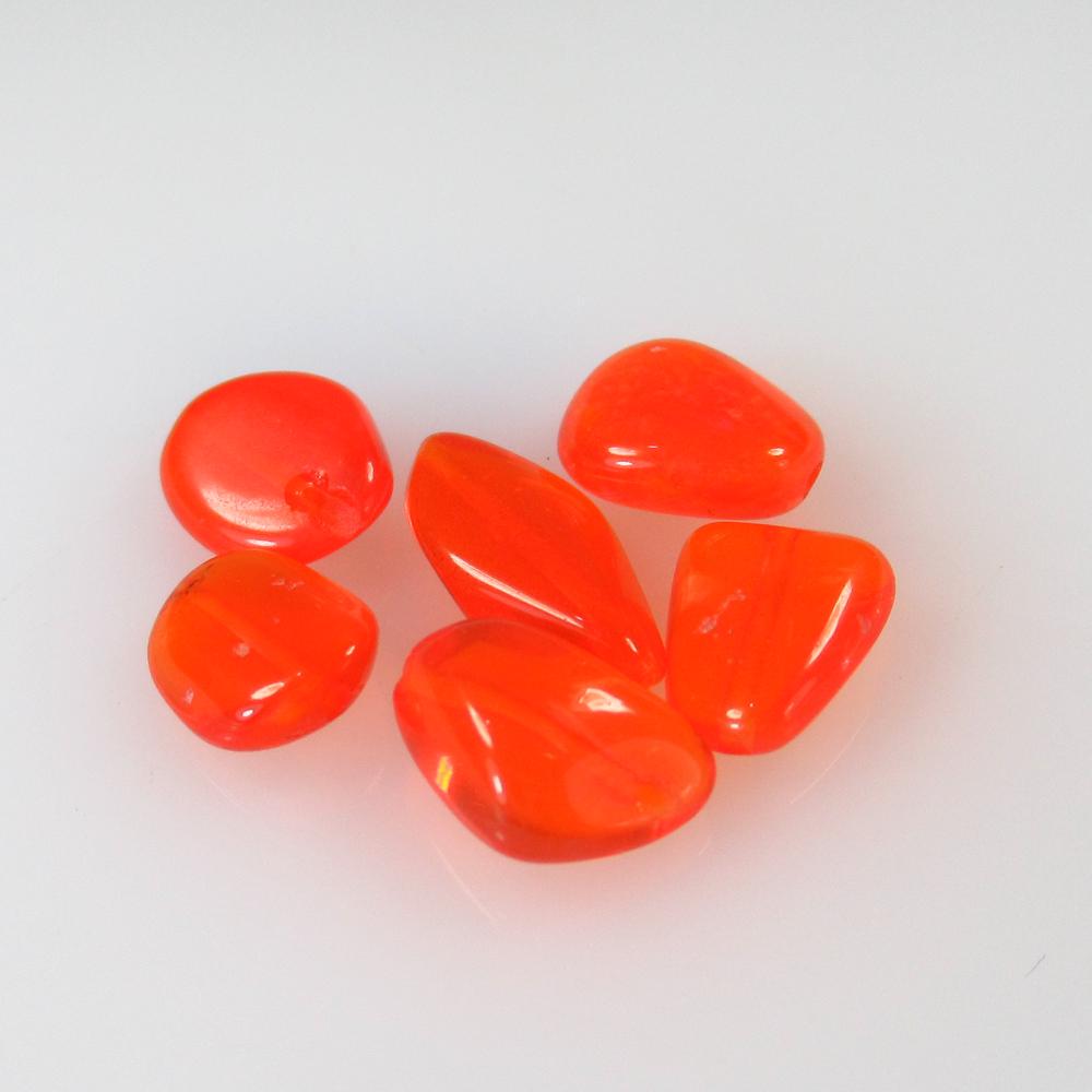 5.31 Ct Natural 6 Drilled Orange Fire Opal Beads (1 of 2)