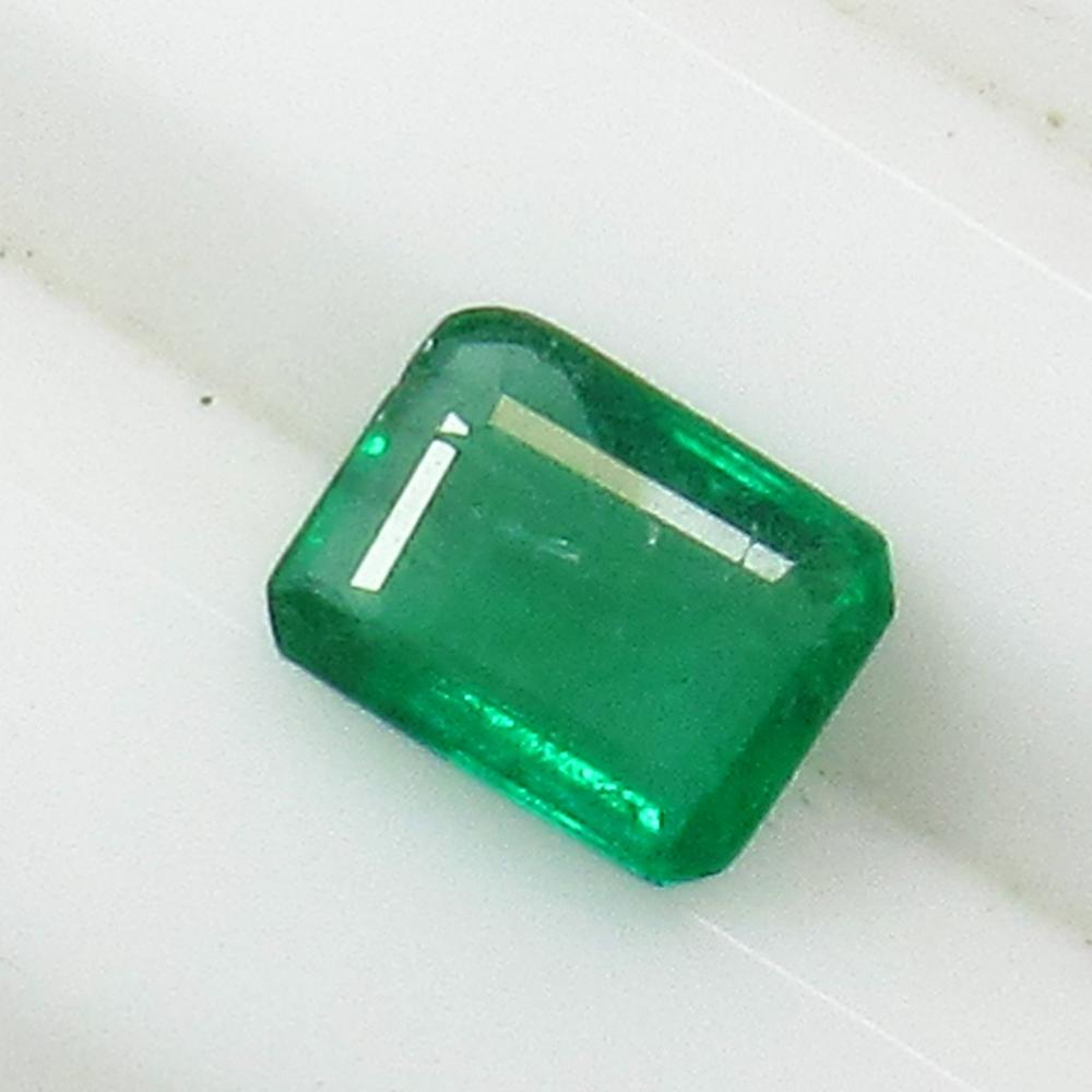 0.89 Ct Natural Zambian Emerald Octagon Cut (1 of 2)