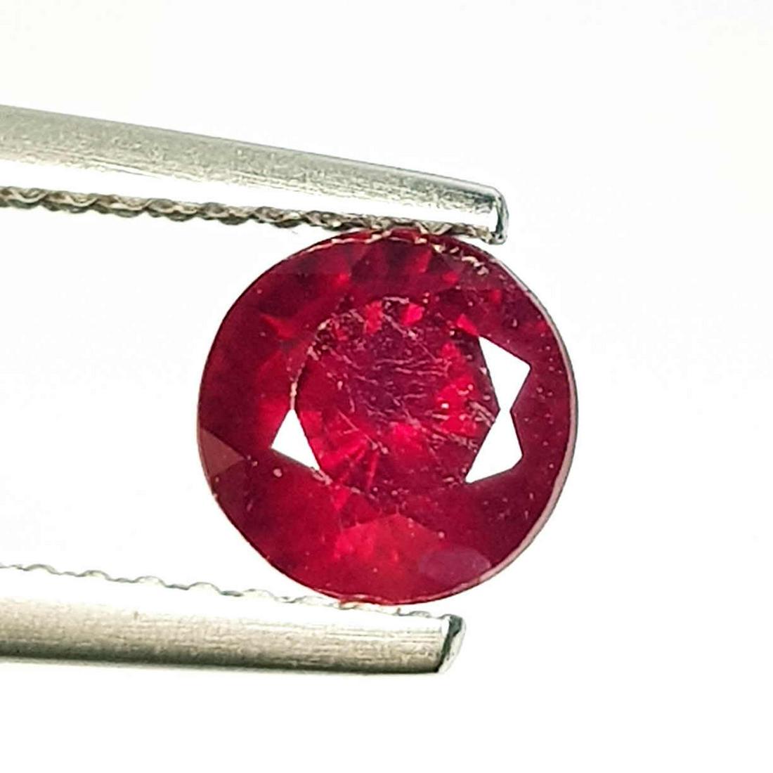 1.40 Ct  Natural Ruby Round Cut (1 of 5)