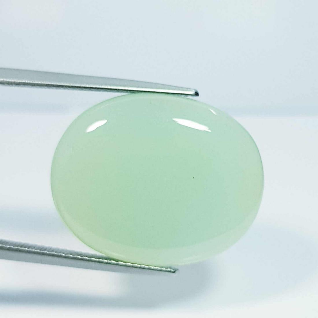 18.46 Ct Natural Green Agate Oval Cabochon (1 of 4)