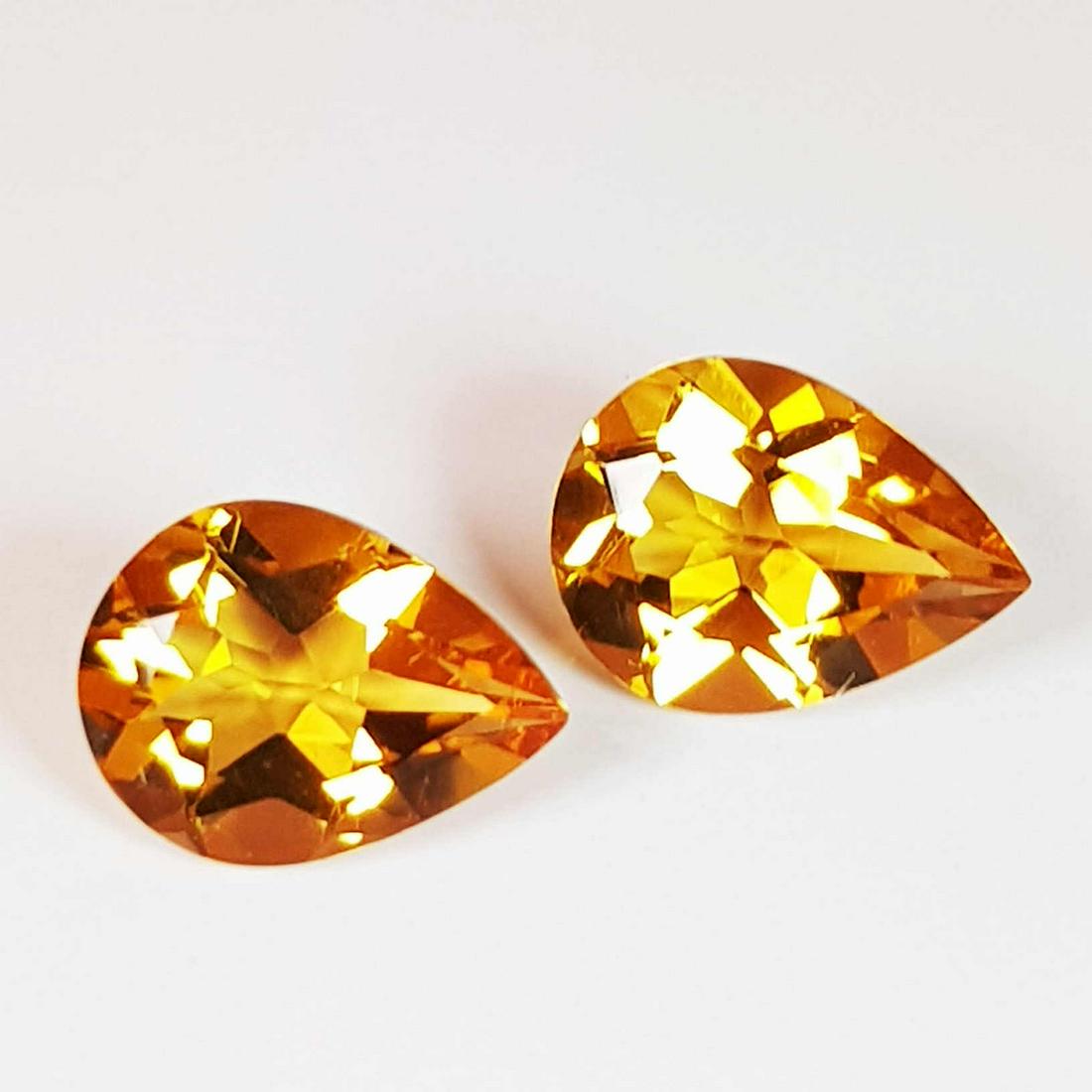 2.02 Ct Parcel Pair of Pear Cut Natural Citrine (1 of 5)