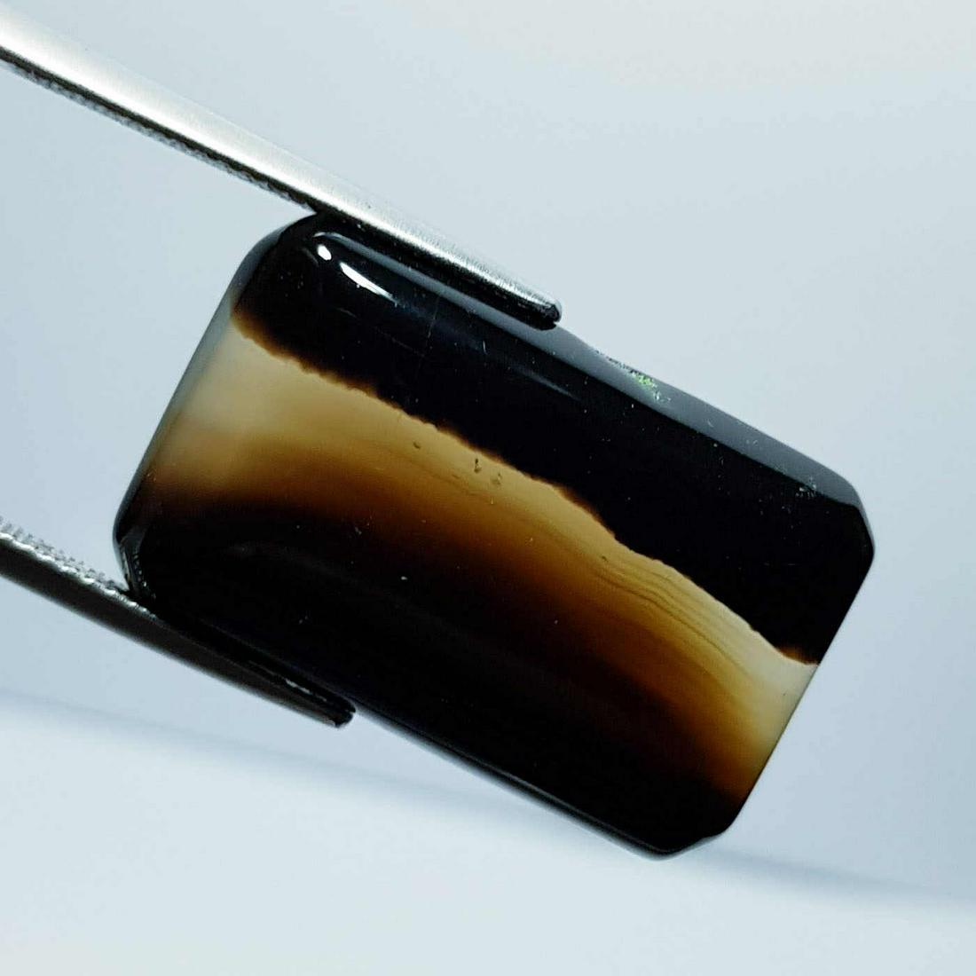 Natural Black Lace Agate Rectangle Cabochon 26.43 Ct (1 of 5)