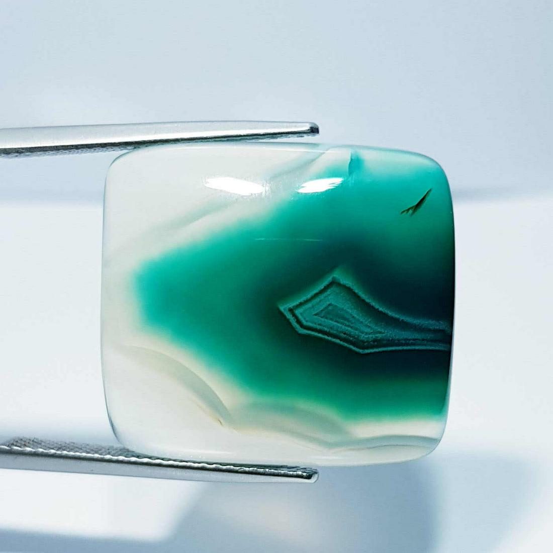 Natural Green Lace Agate Octagon Cabochon 34.83 Ct (1 of 5)