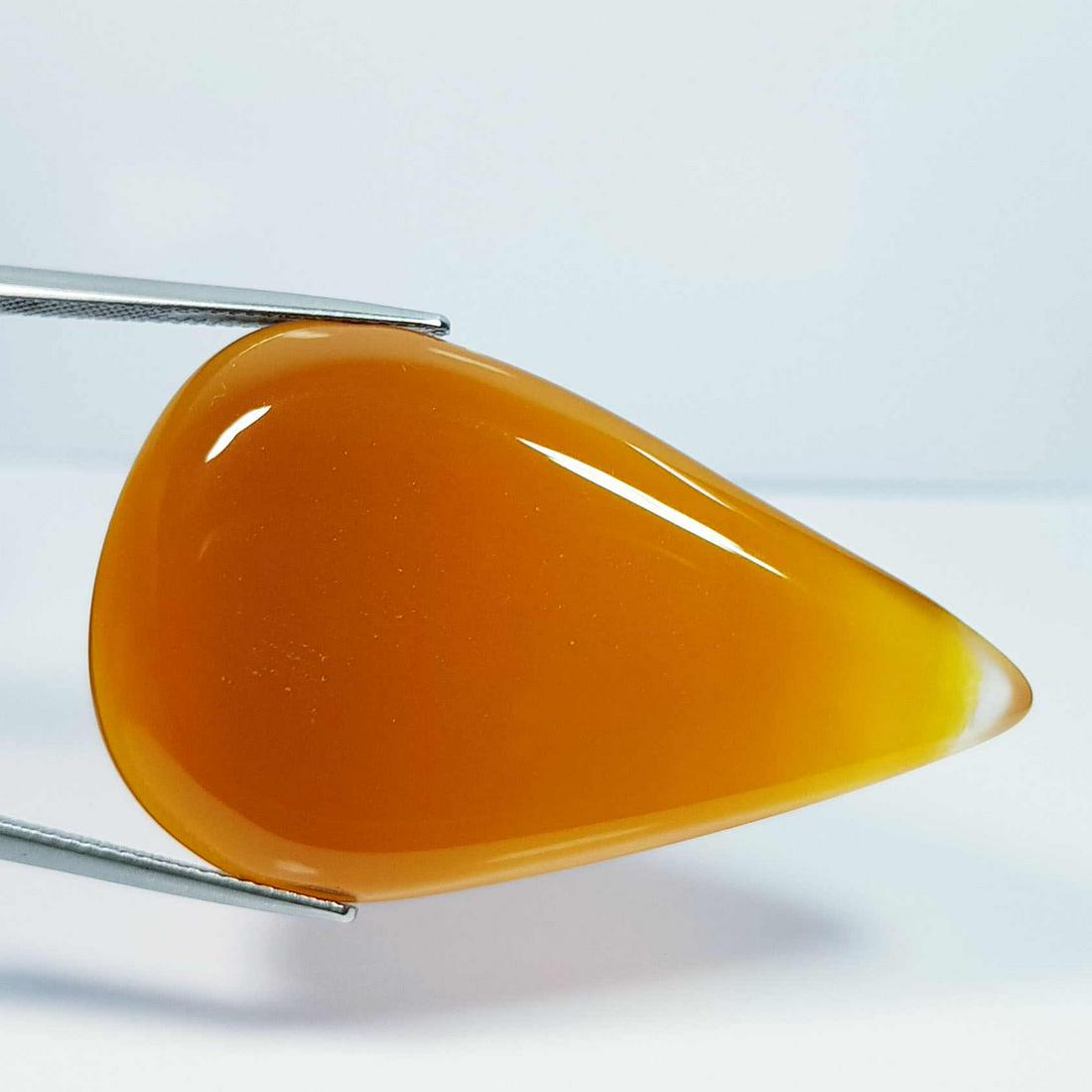 53.35 Ct Natural Orange Agate Pear Cabochon (1 of 4)