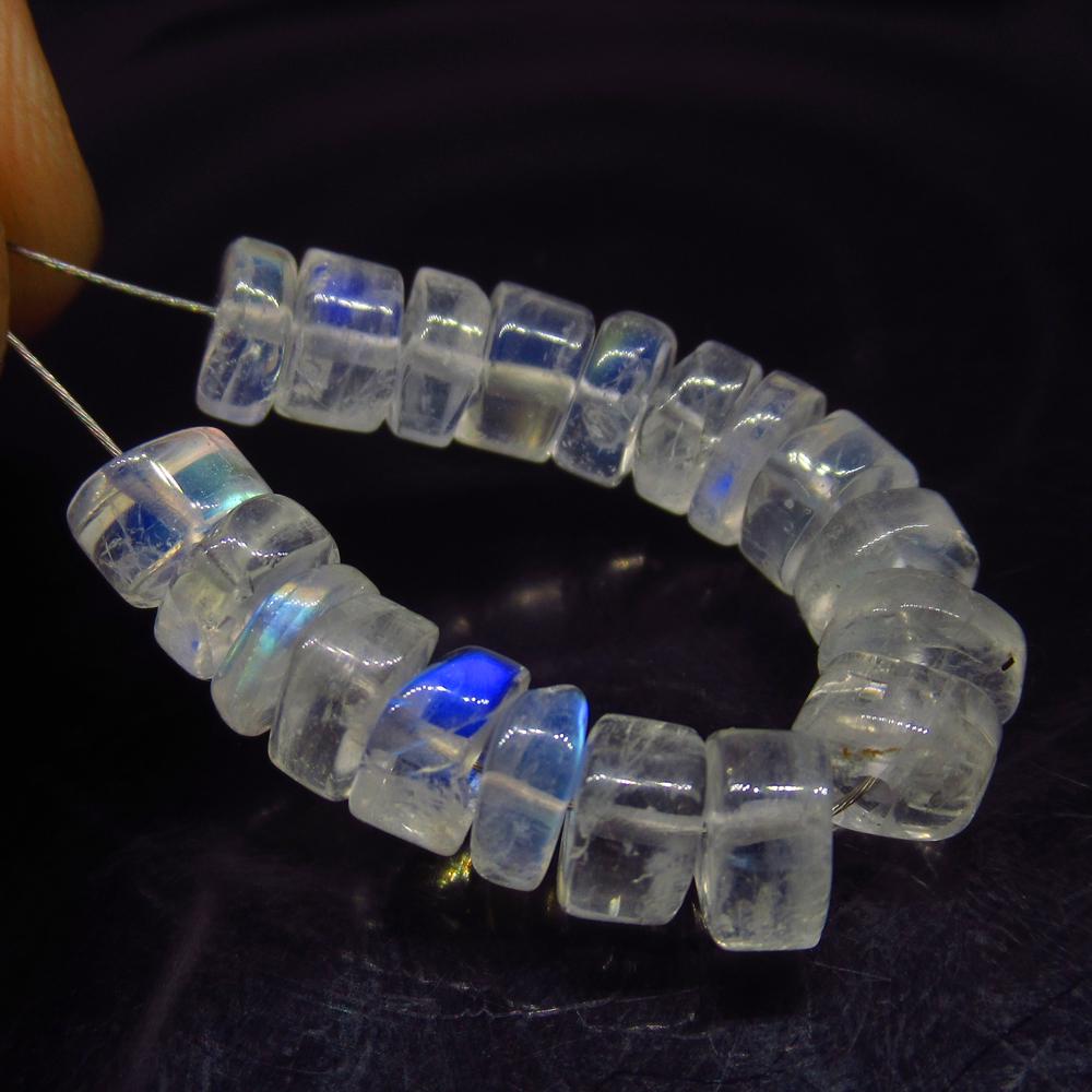 20.21 Ct Natural 19 Drilled Blue Moonstone Round Beads: No Reserve! Title: 20.21 Ct Natural 19 Drilled Blue Moonstone Round Beads Stone Clarity: Translucent Gemstone: Natural Moonstone Beads Carat Weight: 20.21 Size/Dimensions: 6.20 to 6.60 mm / 19 PC's Ad